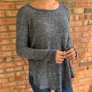 Waffle knit sweater